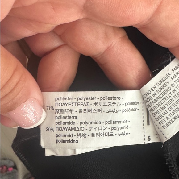 Zara Black Stretch Bandeau Strapless Bodysuit.  Sz L - Picture 8 of 15